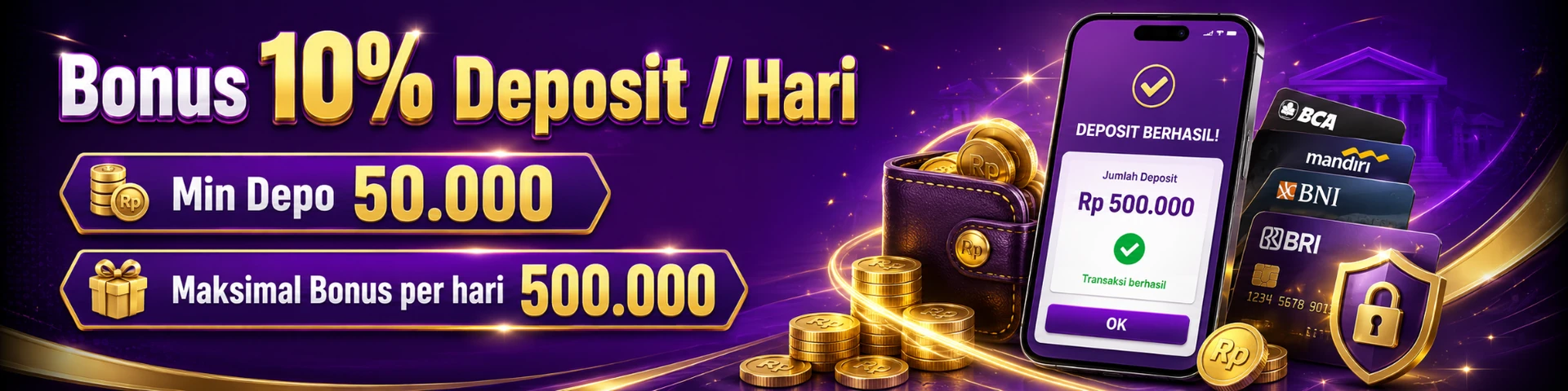 Bonus deposit harian 10 persen